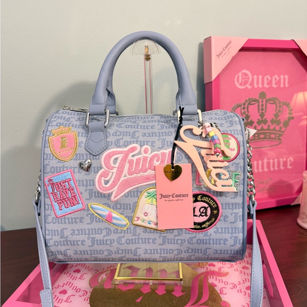 Juicy Couture Lavender Logo Satchel Bag